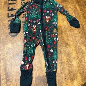 Holiday Nutcracker Print Kids One-Piece Pajamas Little Sleepies